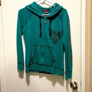 Rock and roll cowgirl hoodie- size small